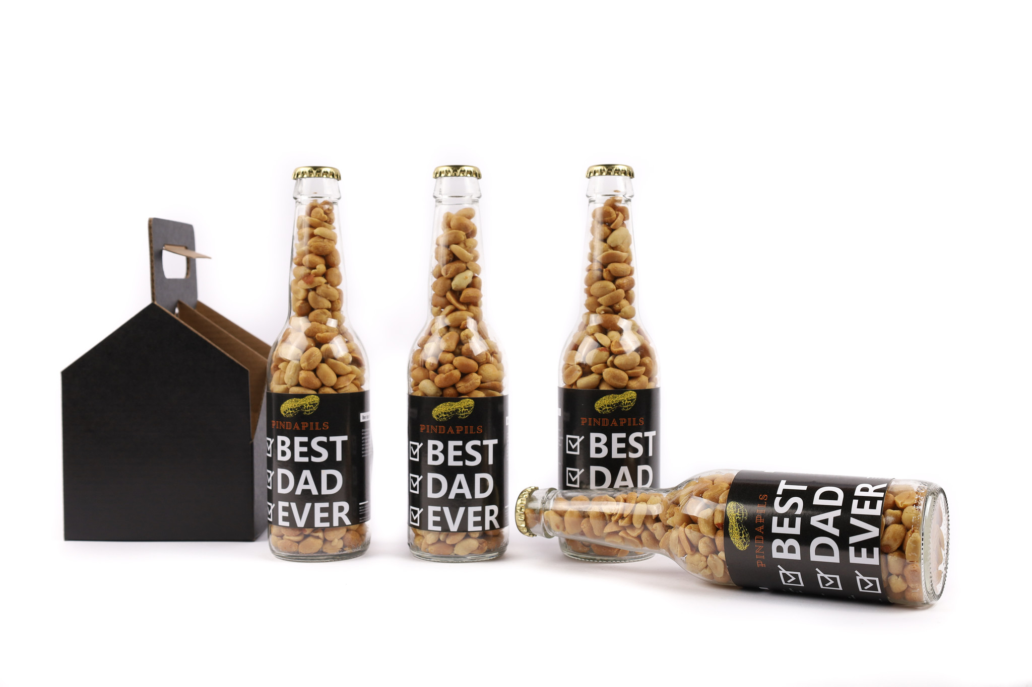 PindaPils 4-pack Gezouten Pinda's Best Dad Ever 33cl per 6