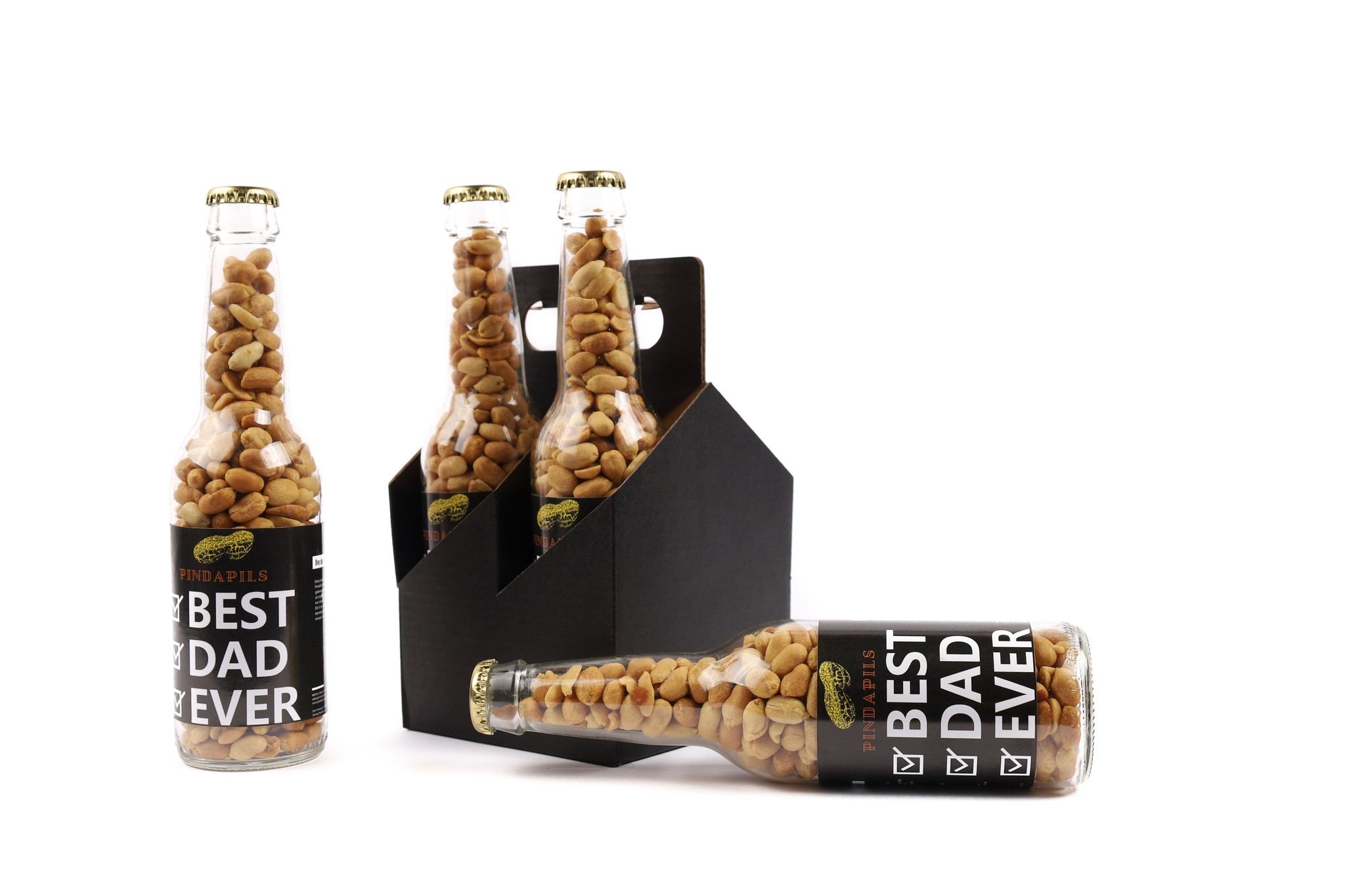 PindaPils 4-pack Gezouten Pinda's Best Dad Ever 33cl per 6