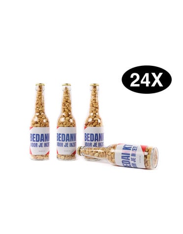 PindaPils Bedankt voor je inzet! Gezouten Pinda's 24 stuks 33cl