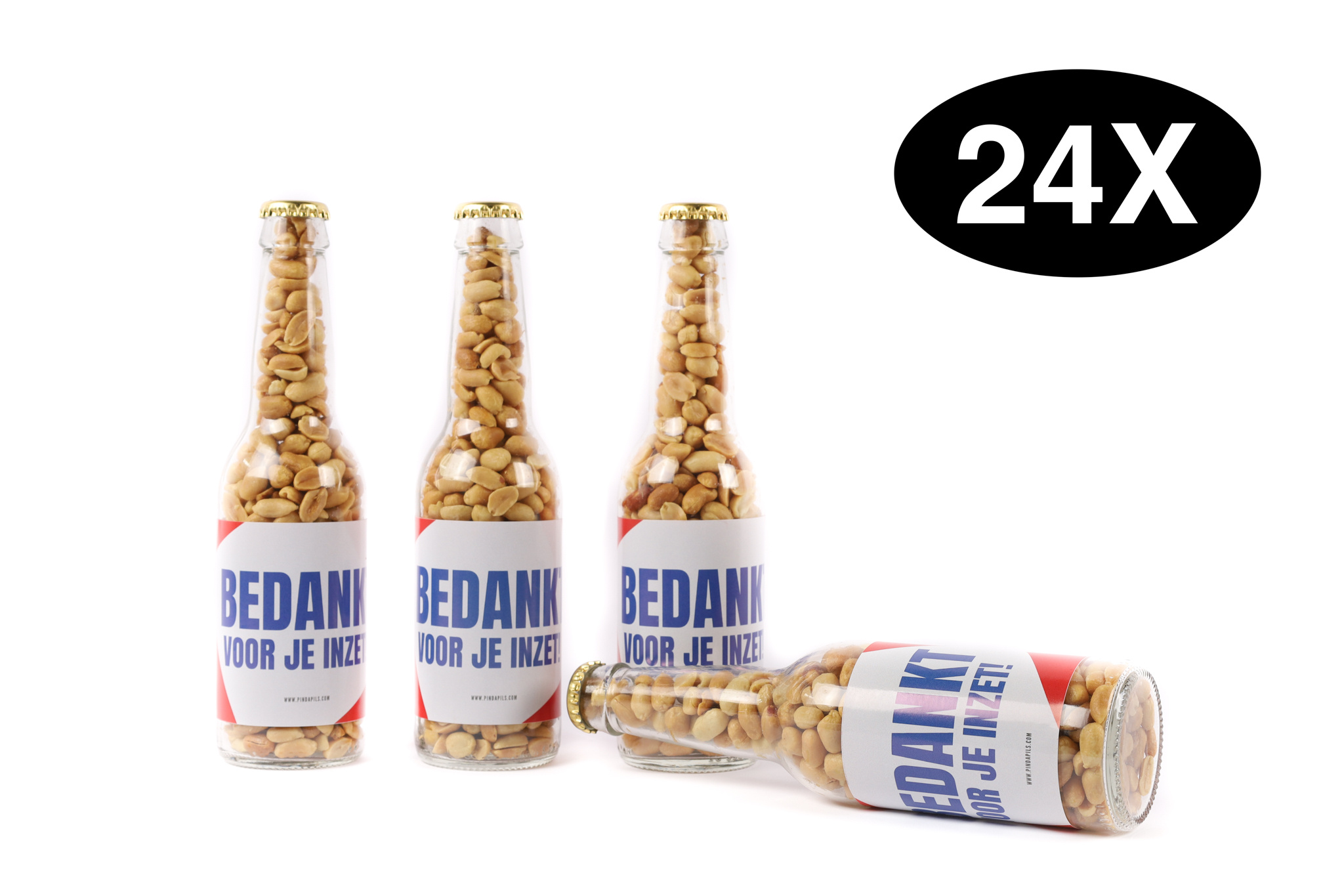 PindaPils Thanks for your efforts! Salted Peanuts 24 pieces 33cl