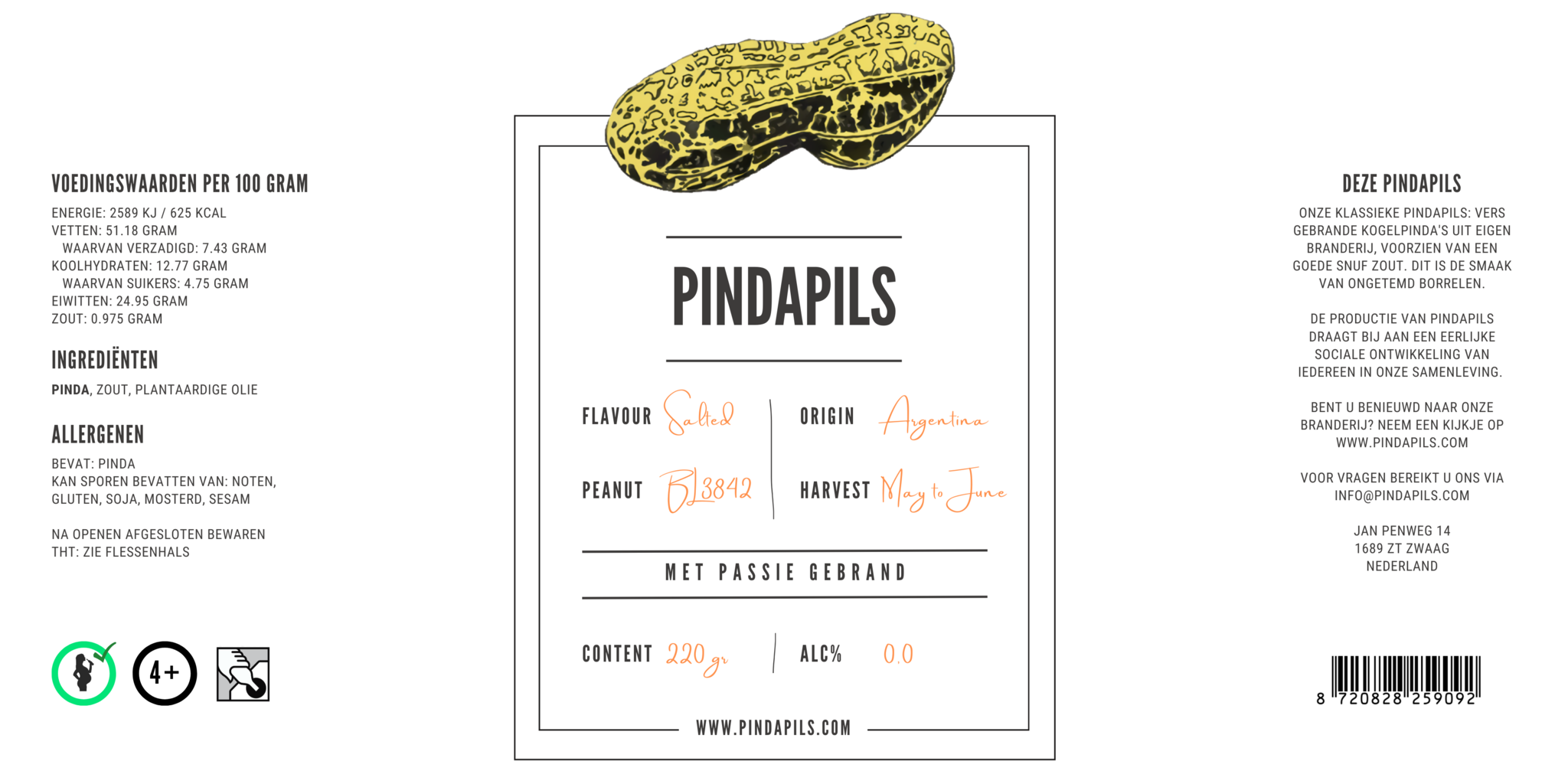 PindaPils Pinda's Gezouten 24 stuks 33cl