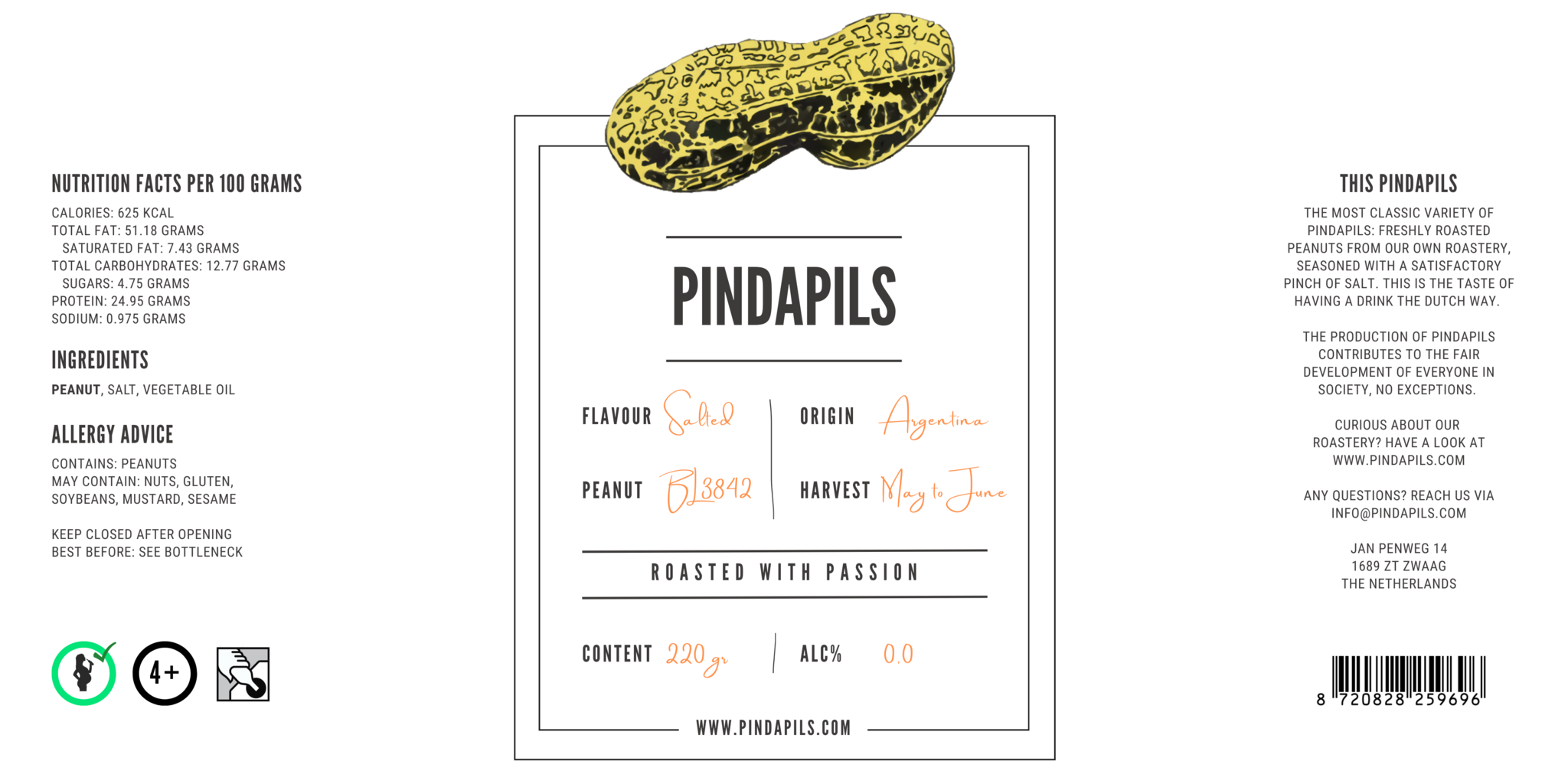 PindaPils Pinda's Gezouten 24 stuks 33cl