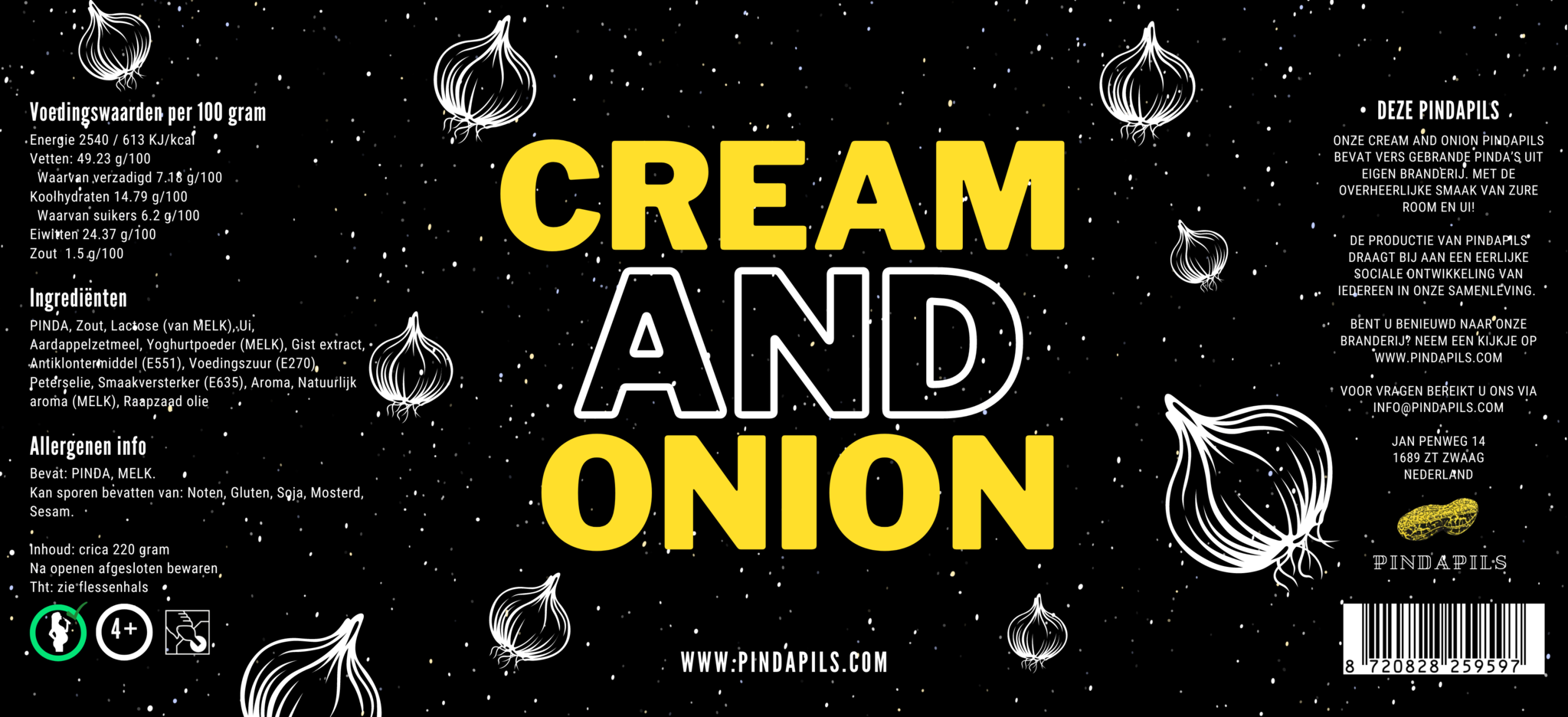 PindaPils Sensation Cream and Onion 24 stuks 33cl