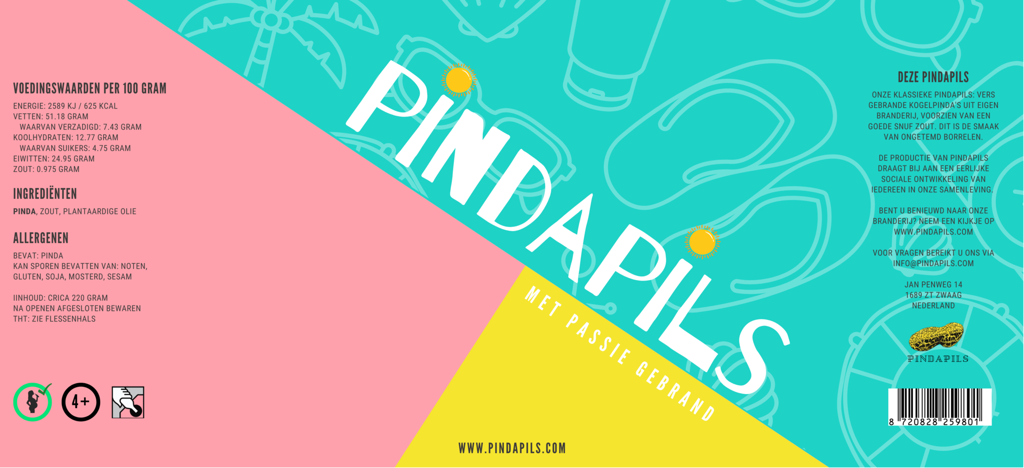PindaPils Ball Peanuts Salted Summer Edition 24 pieces 33cl