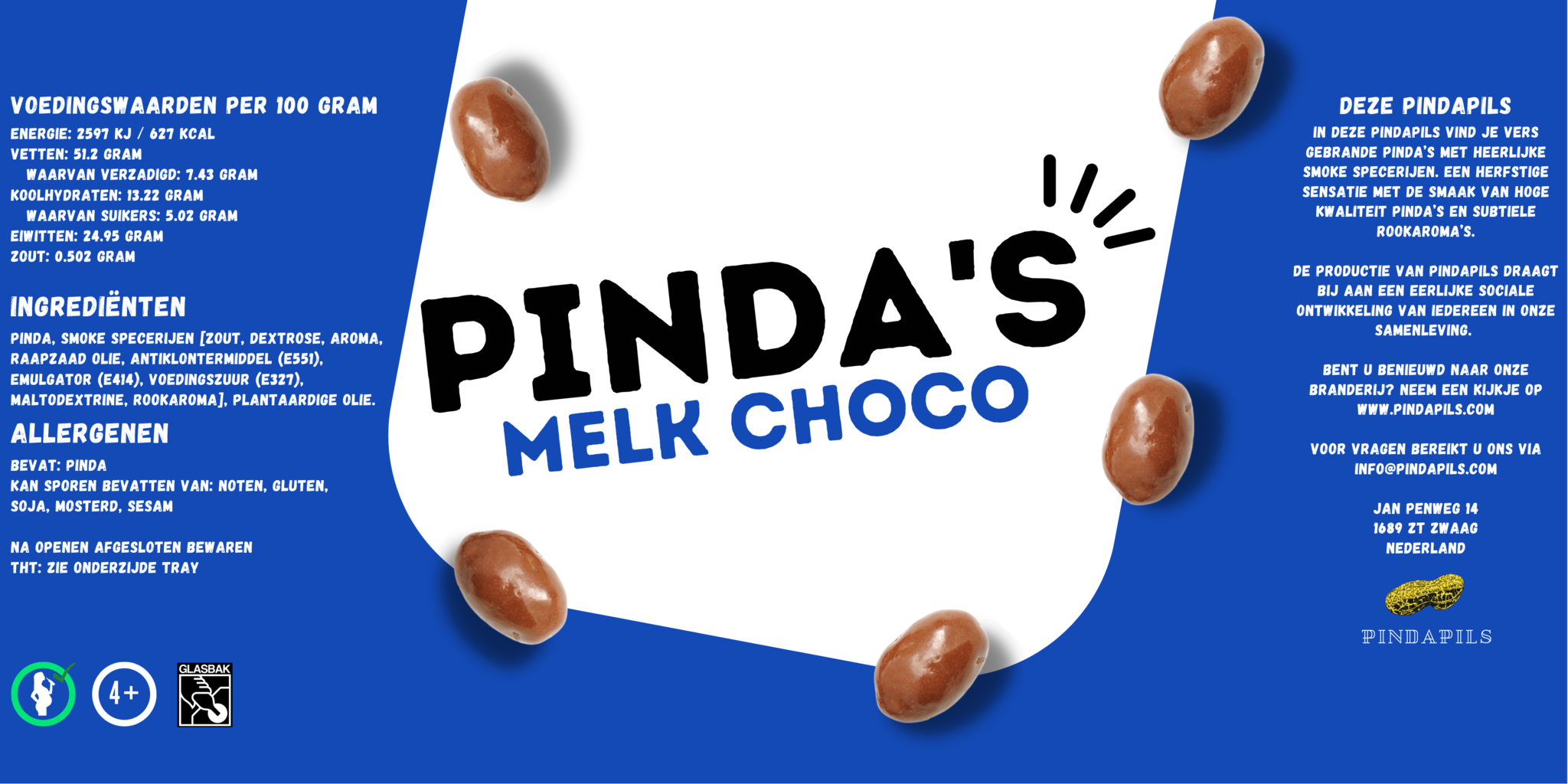 PindaPils TripleTaste Peanuts & Chocolate per 6