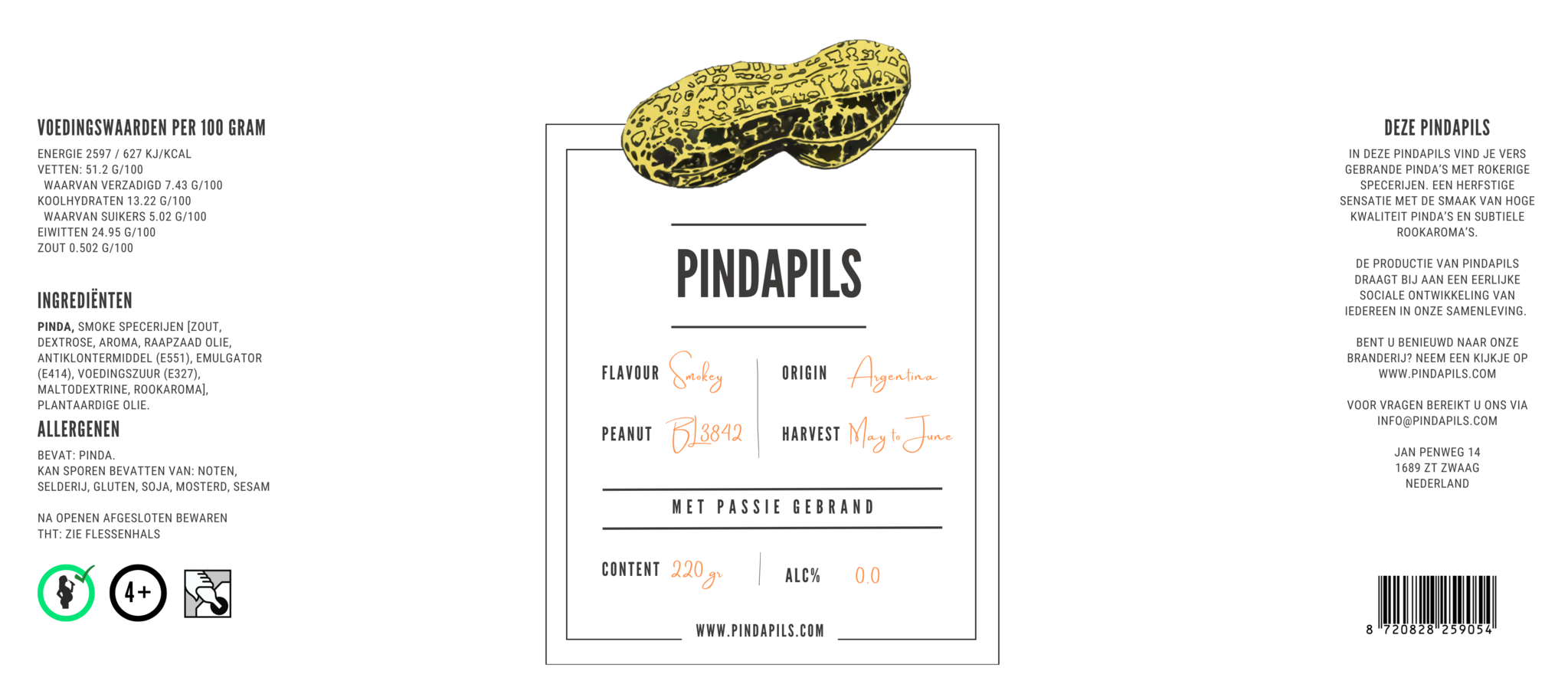 PindaPils Pinda's Smokey 24 stuks 33cl