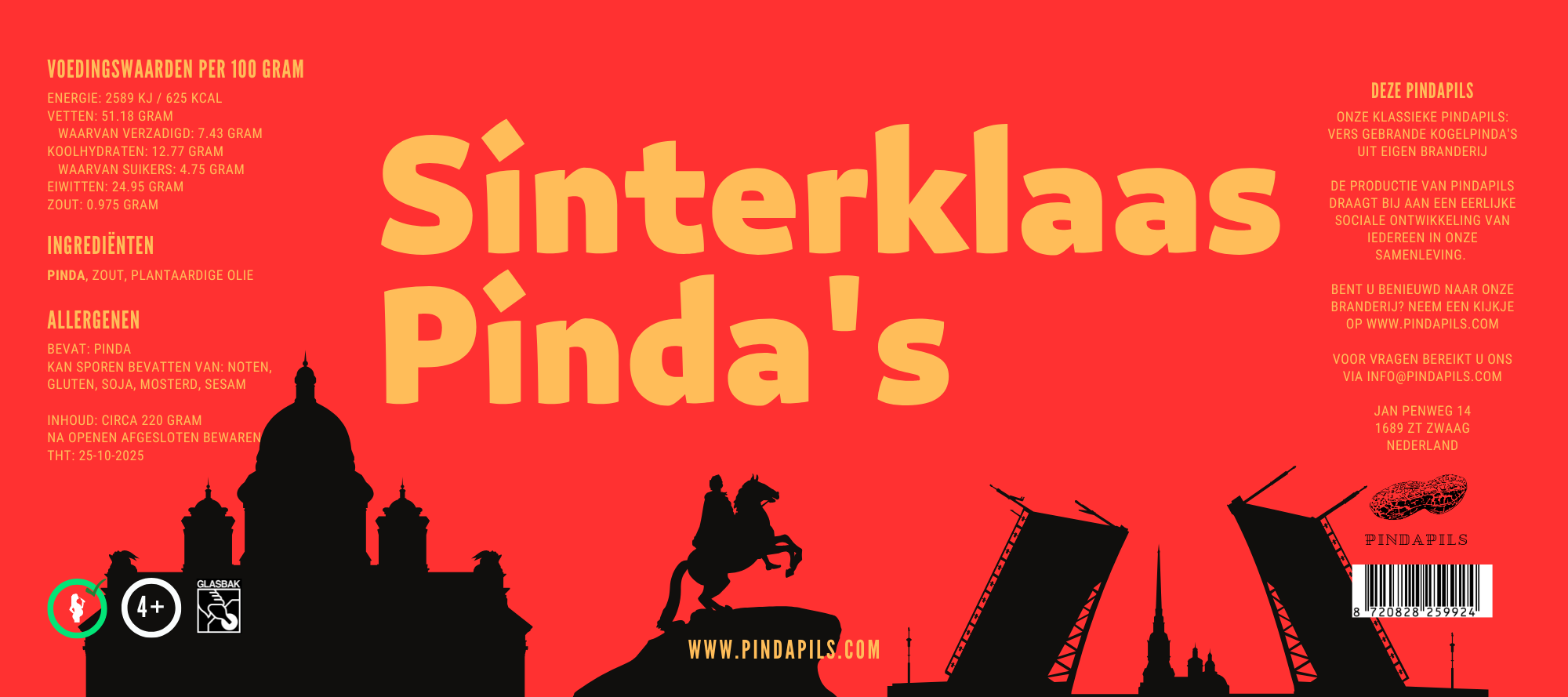 PindaPils PindaPils Gezouten  24 stuks 33cl