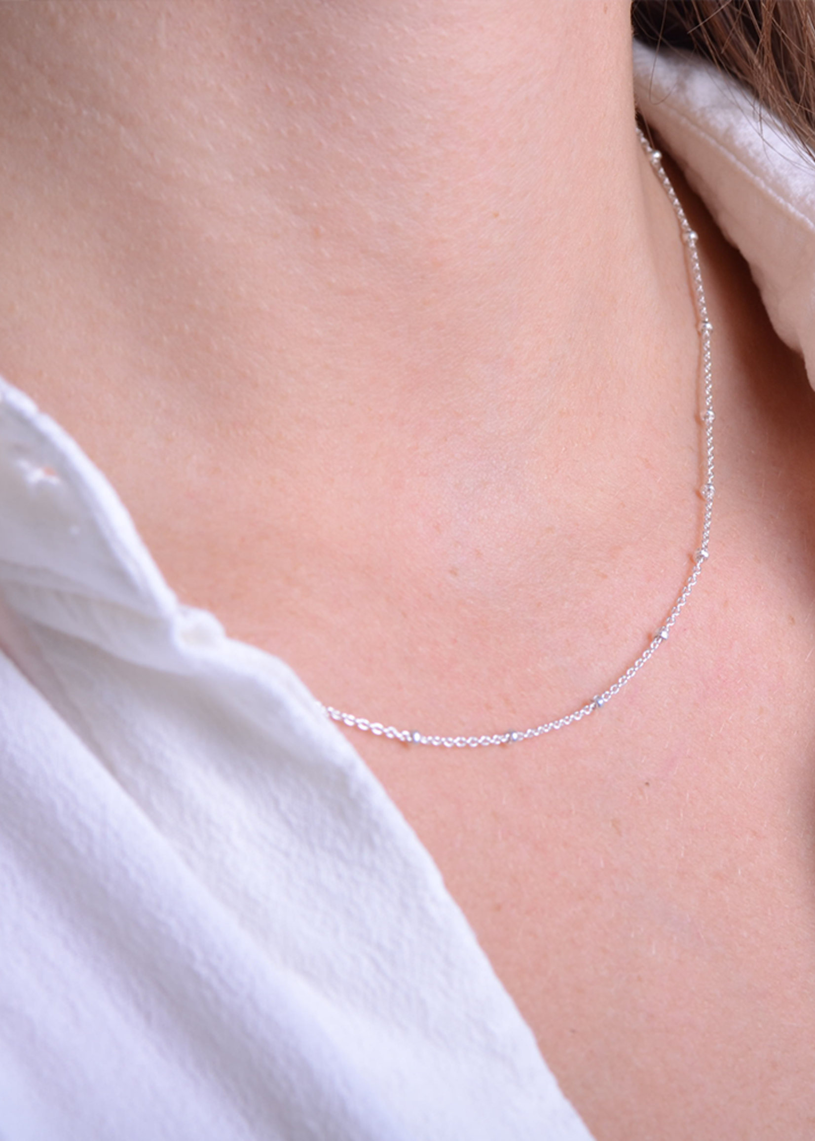 Charlotte Wooning Charlotte Wooning - Ketting Plain Bamboo 45cm