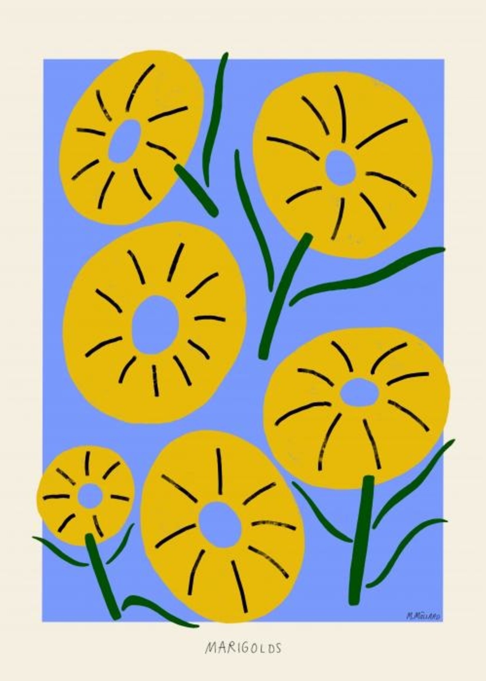 PSTR studio PSTR studio - Poster 'Marigolds'