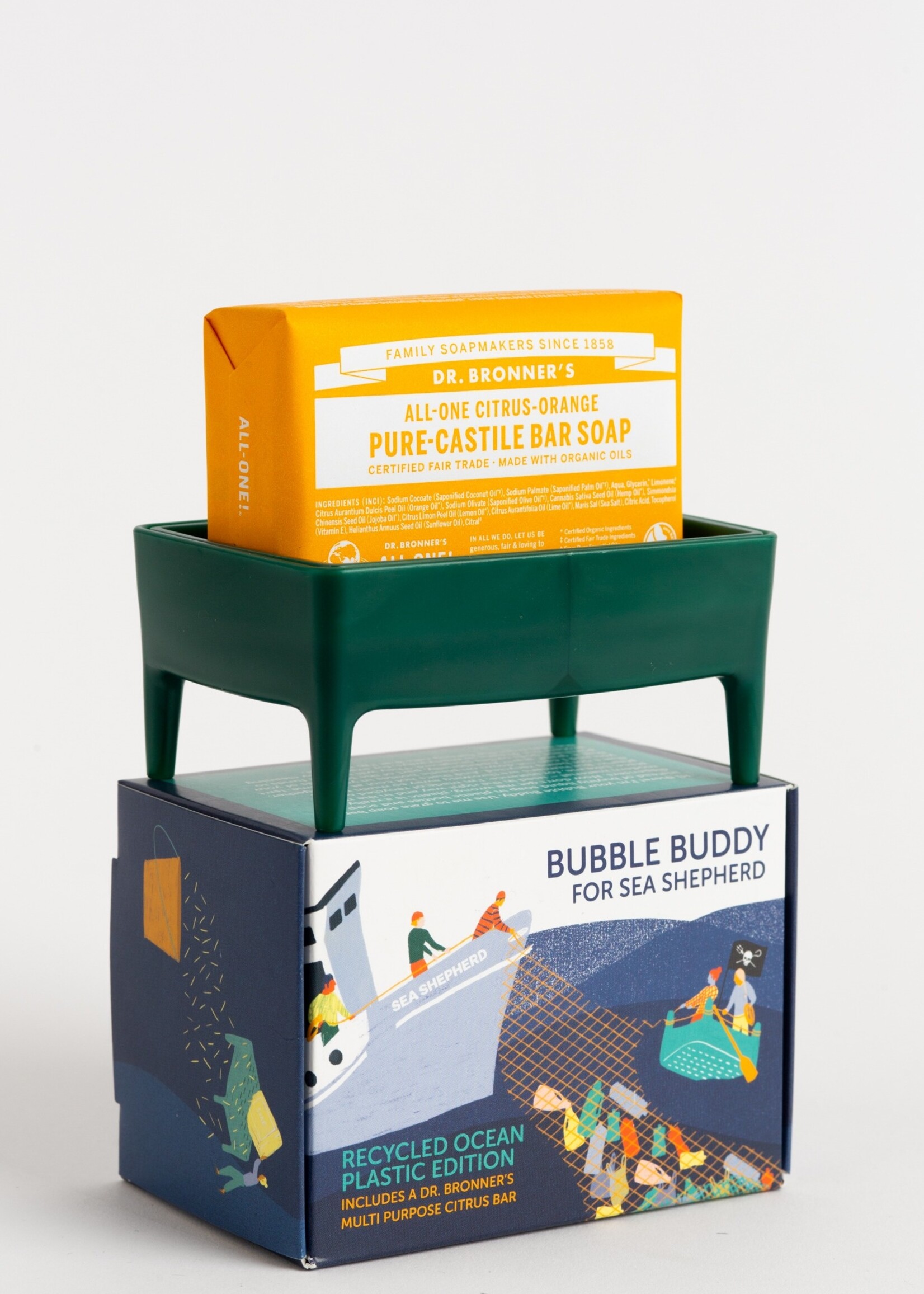 Foekje Fleur Foekje Fleur - Bubble Buddy kit Lemon soap - dark green