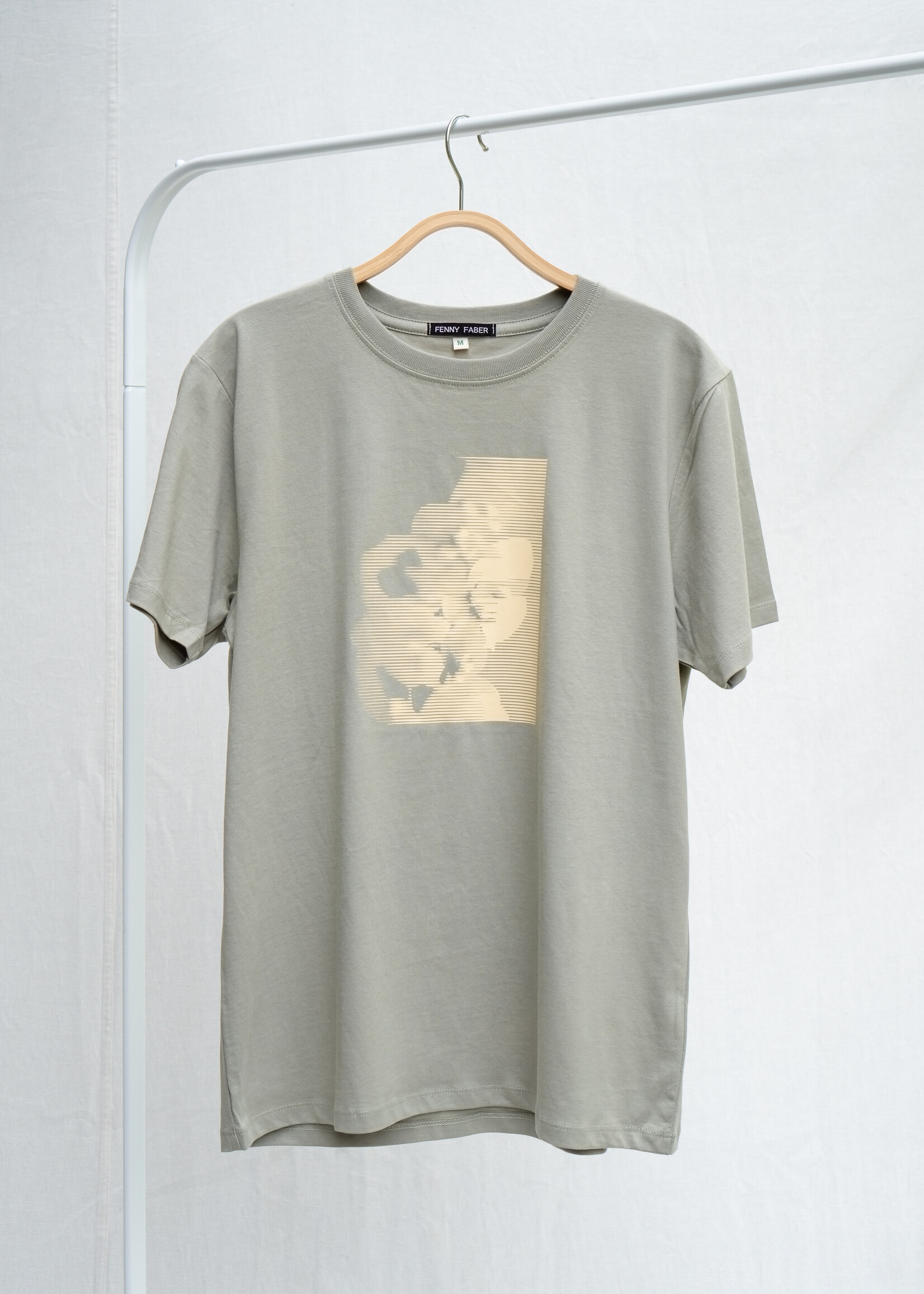 Fenny Faber Fenny Faber - T-shirt unisex met foliedruk - Groen
