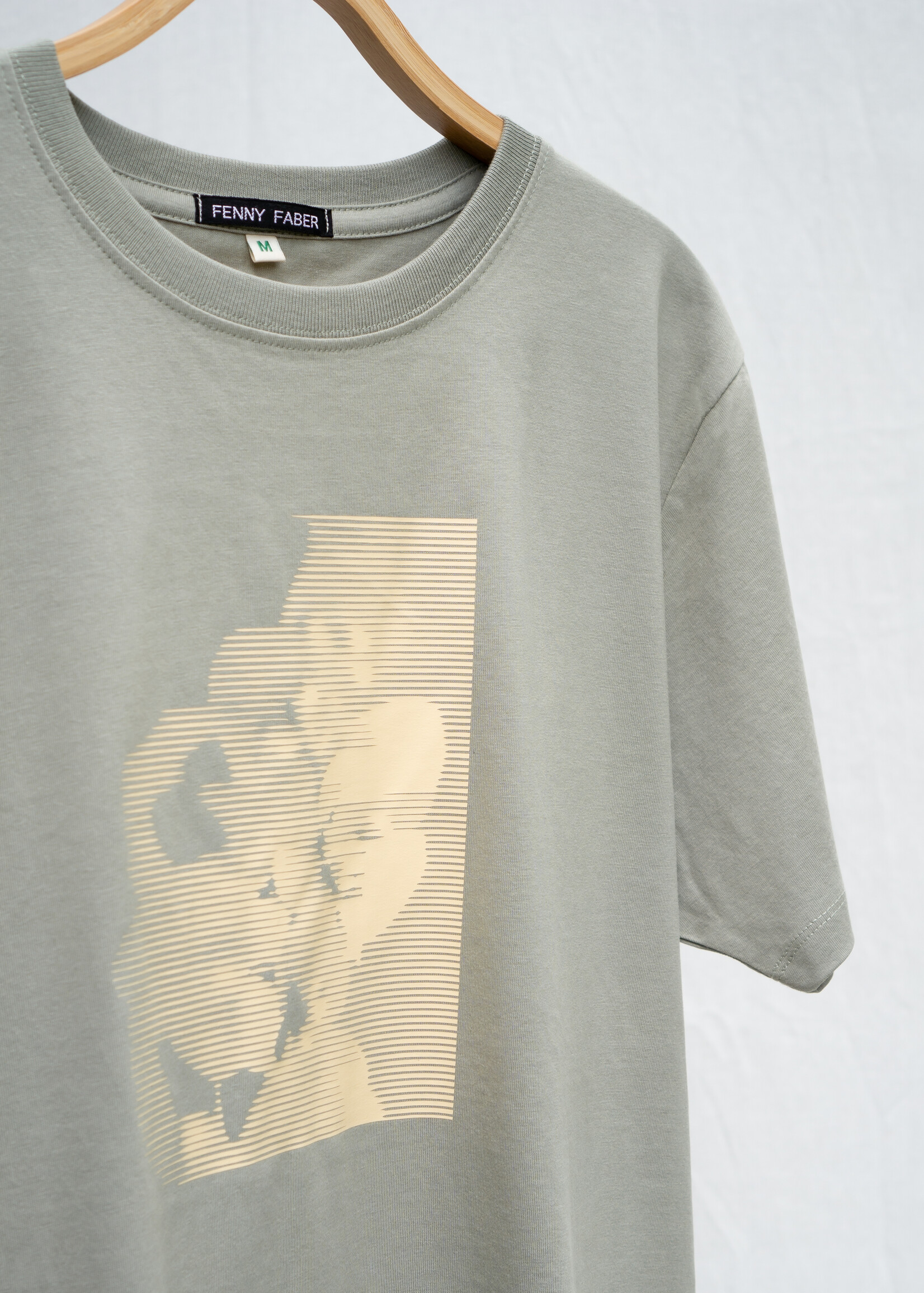 Fenny Faber Fenny Faber - T-shirt unisex met foliedruk - Groen