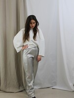 Mooz Mooz - Faux Leather Pants - Silver
