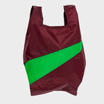 Susan Bijl Susan Bijl - Shopping Bag (RECOLLECTION) Burgundy & Greenscreen