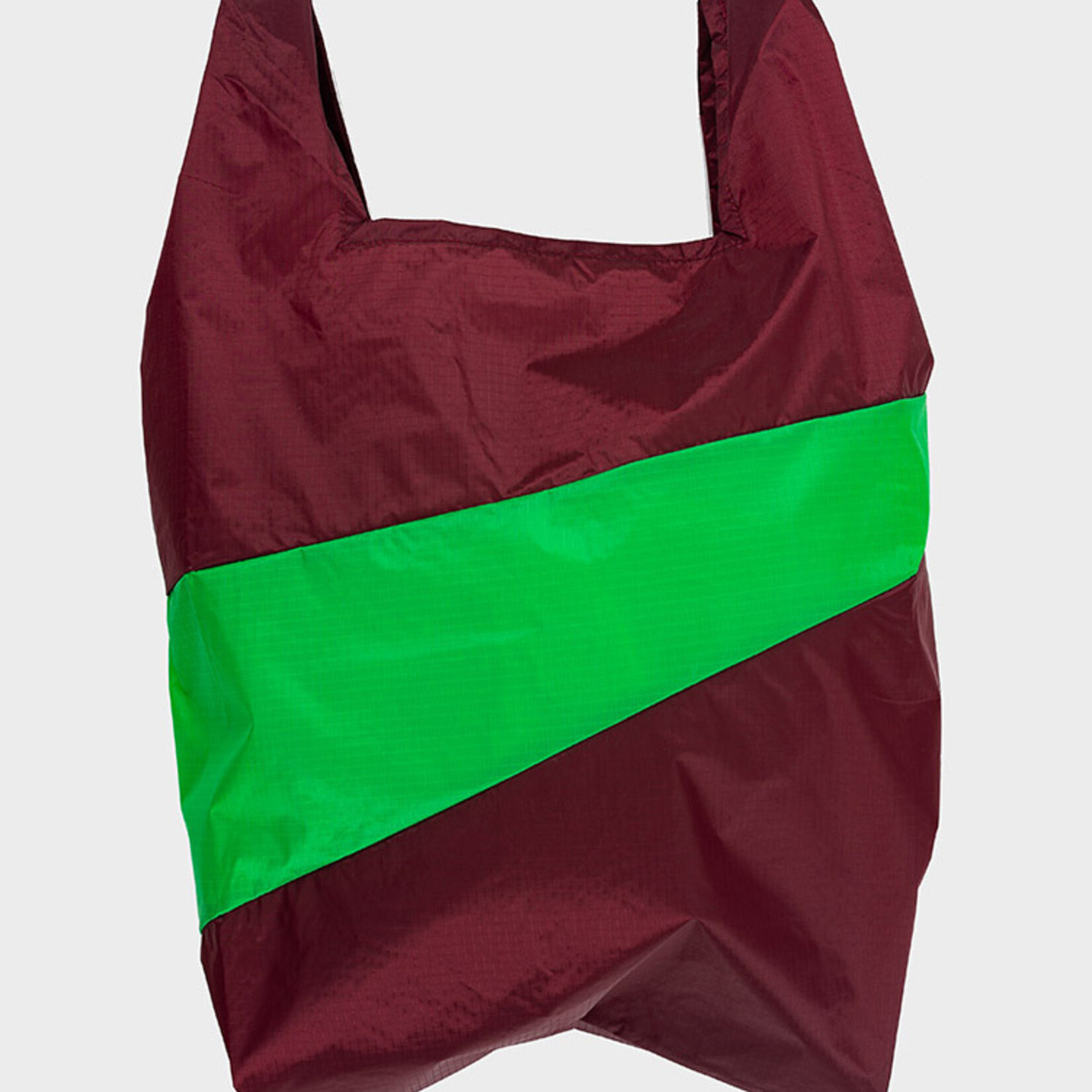 Susan Bijl Susan Bijl - Shopping Bag (RECOLLECTION) Burgundy & Greenscreen