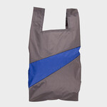 Susan Bijl Susan Bijl - Shopping Bag Warm Grey & Electric Blue (RECOLLECTION)