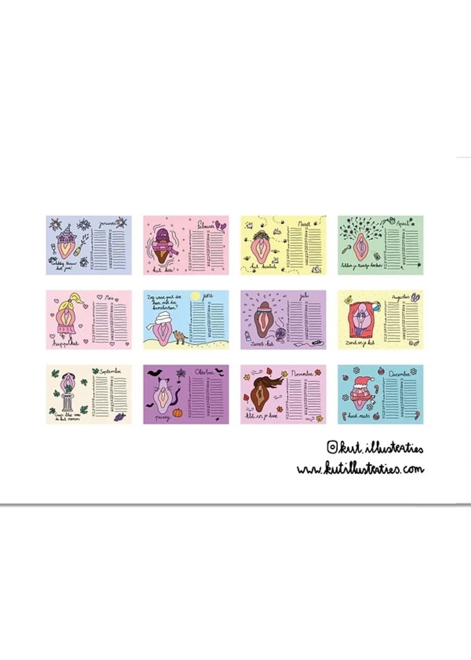 Kut Illustraties Kut Illustraties - Verjaardagskalender