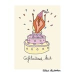 Kut Illustraties Kut Illustraties - Kaart Gefeliciteerd Kut