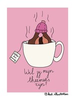 Kut Illustraties Kut Illustraties - Kaart Wil jij mijn theemuts zijn?