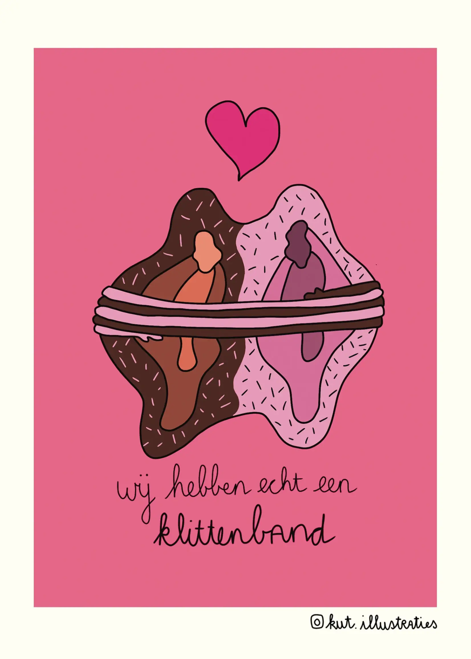 Kut Illustraties Kut Illustraties - Kaart Wij hebben echt een klittenband