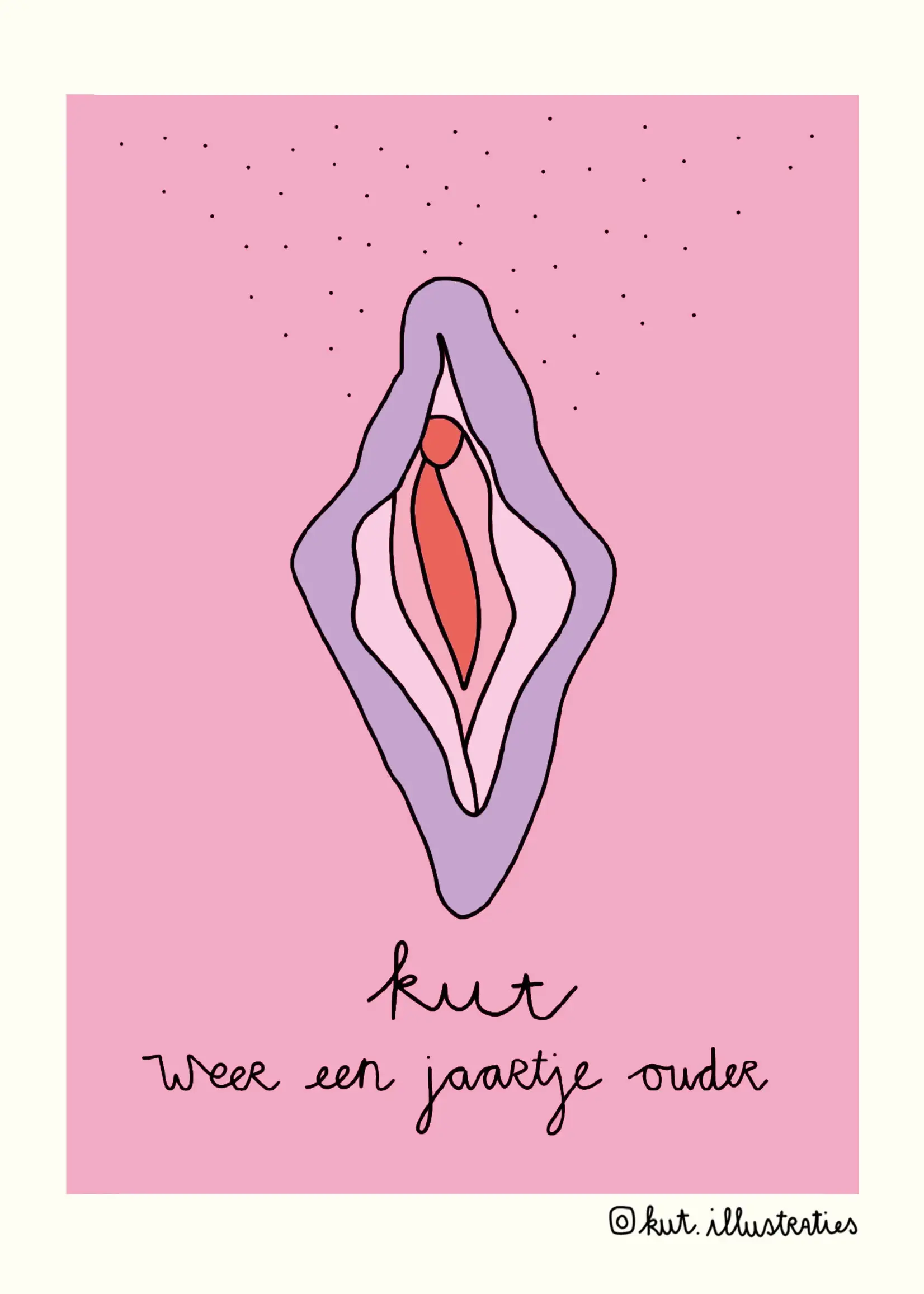 Kut Illustraties Kut Illustraties - Kaart Kut, weer een jaartje ouder