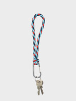 Susan Bijl Susan Bijl - Keychain KUMIHIMO (REVERB) Key Blue & Red Alert