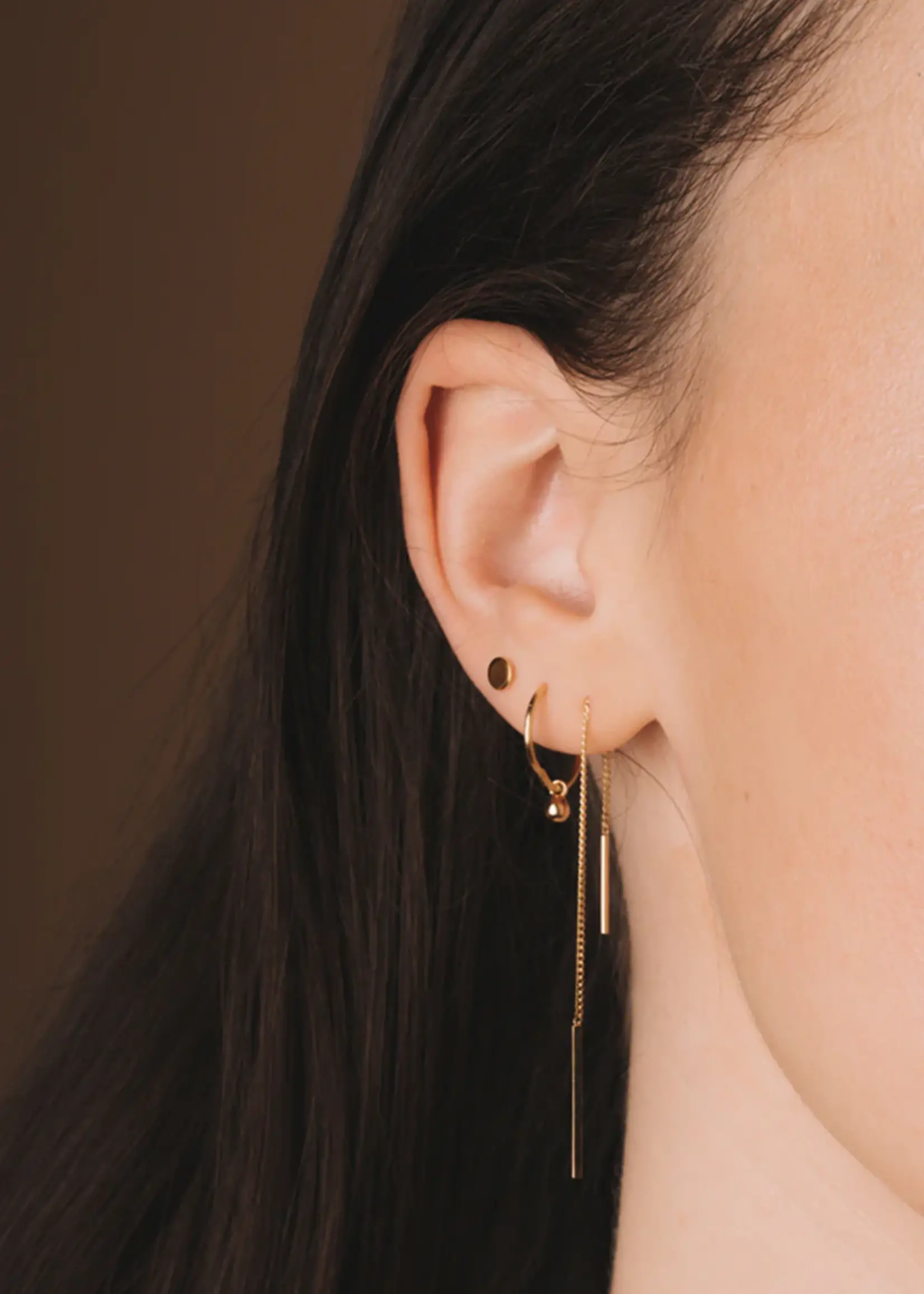 Studio MHL Studio MHL - Oorbel Earthread Round/Square bar