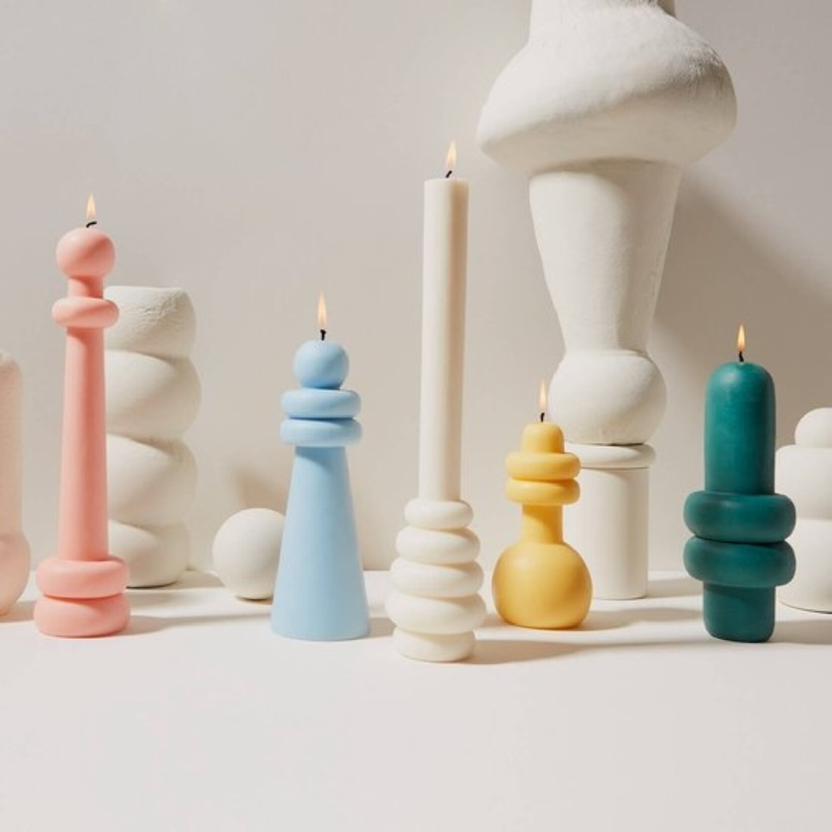 Carl Durkow Carl Durkow - Spindle kaars Knubby Blauw