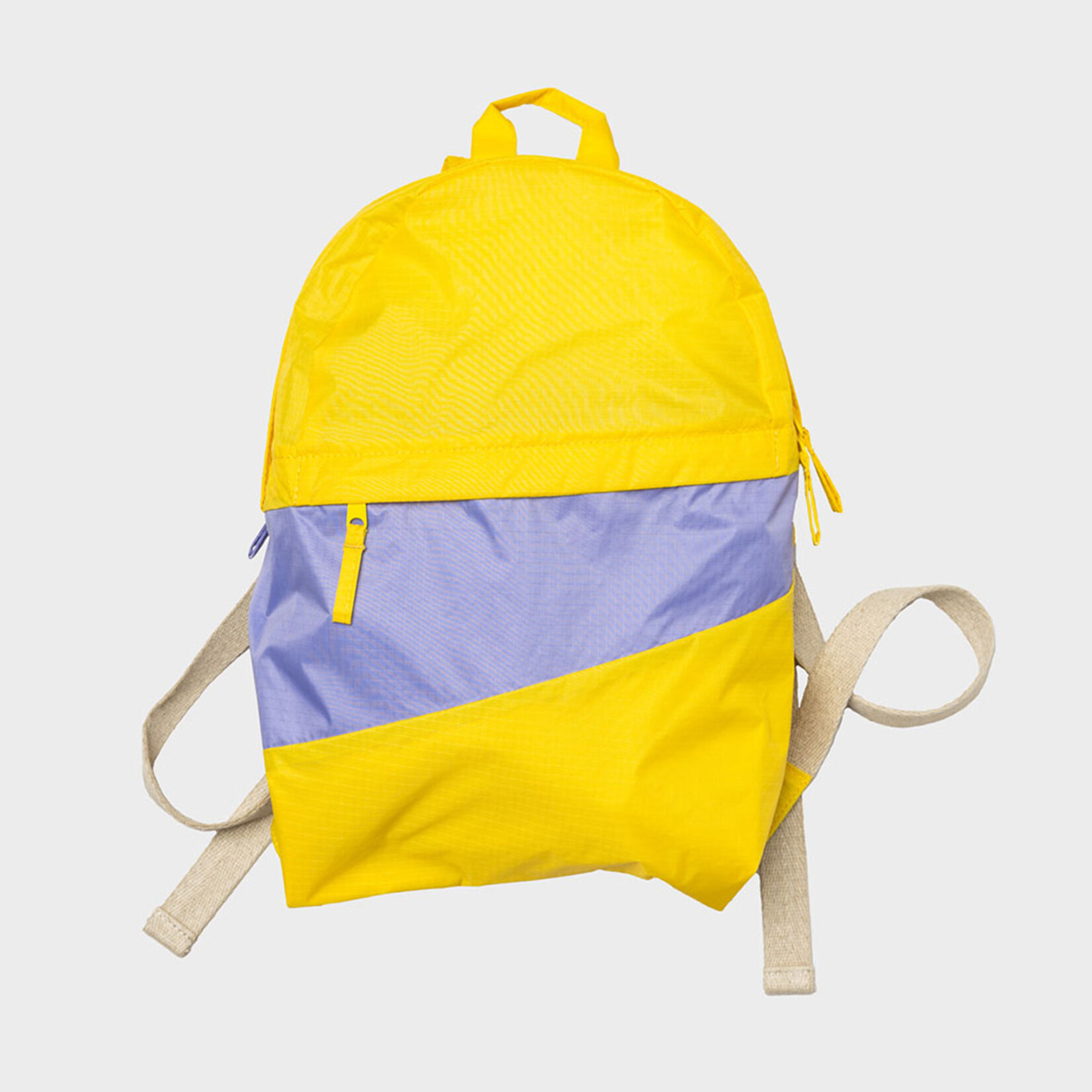Susan Bijl Susan Bijl - The New Foldable Backpack (FLASH) - M - TV Yellow  & Treble