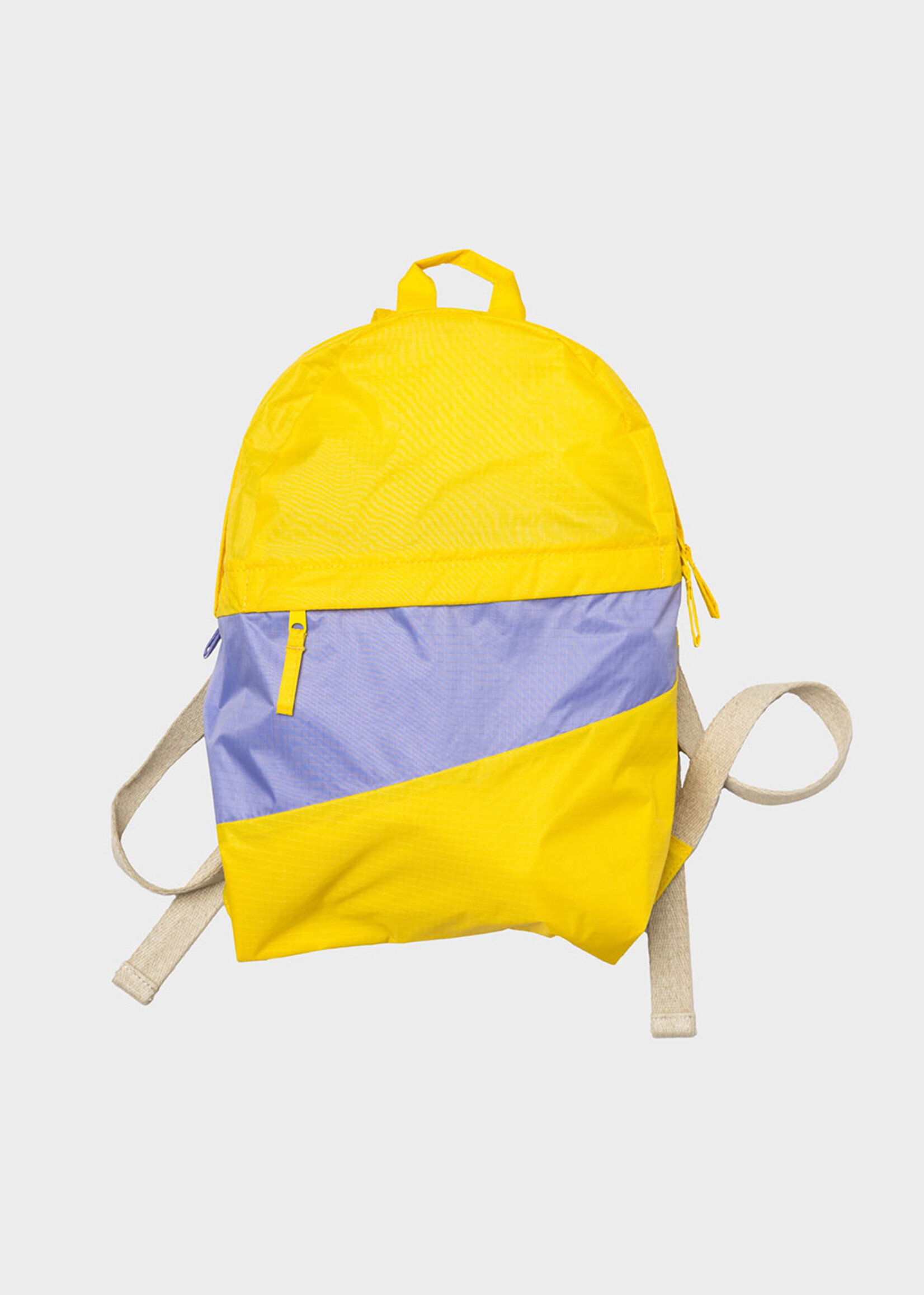 Susan Bijl Susan Bijl - The New Foldable Backpack (FLASH) - M - TV Yellow  & Treble