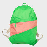 Susan Bijl Susan Bijl - The New Foldable Backpack (FLASH) - L - Greenscreen &  Coral