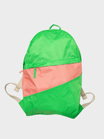 Susan Bijl Susan Bijl - The New Foldable Backpack (FLASH) - L - Greenscreen &  Coral