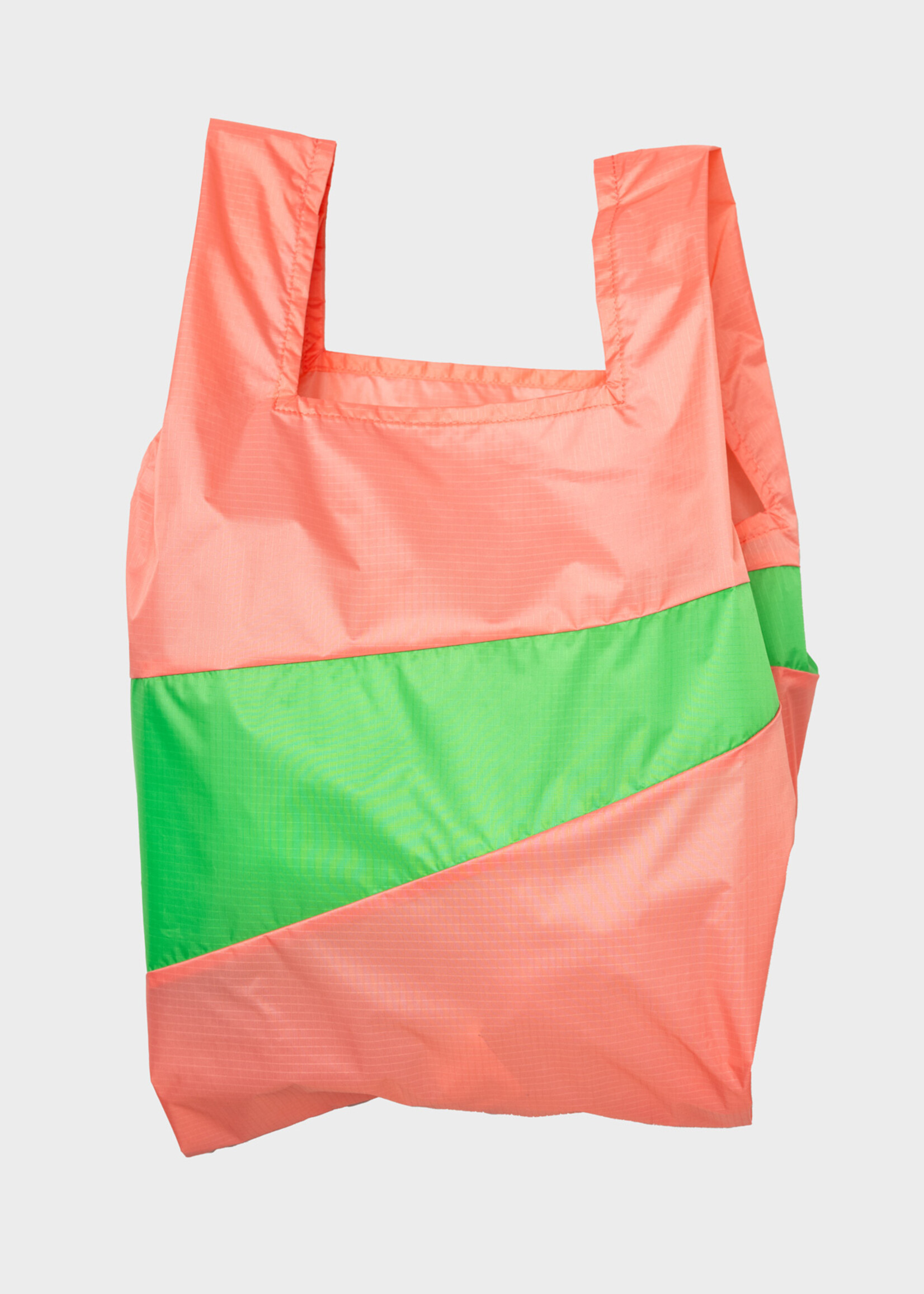 Susan Bijl Susan Bijl - Shopping Bag (FLASH) - Coral & Greenscreen