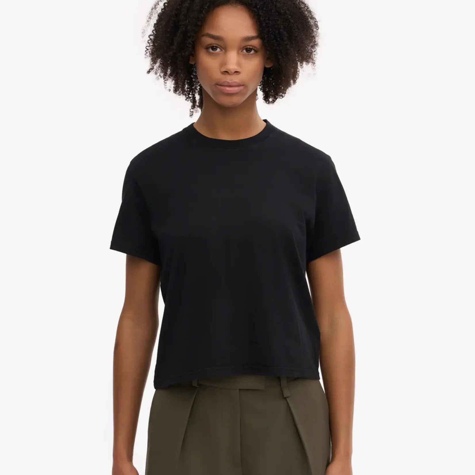 Colorful Standard Colorful Standard - Organic Boxy Crop Tee - Deep Black