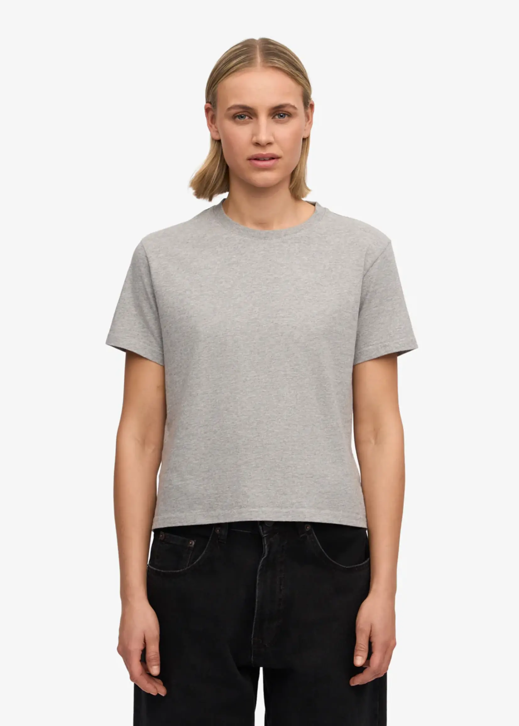 Colorful Standard Colorful Standard - Organic Boxy Crop Tee - Heather Grey