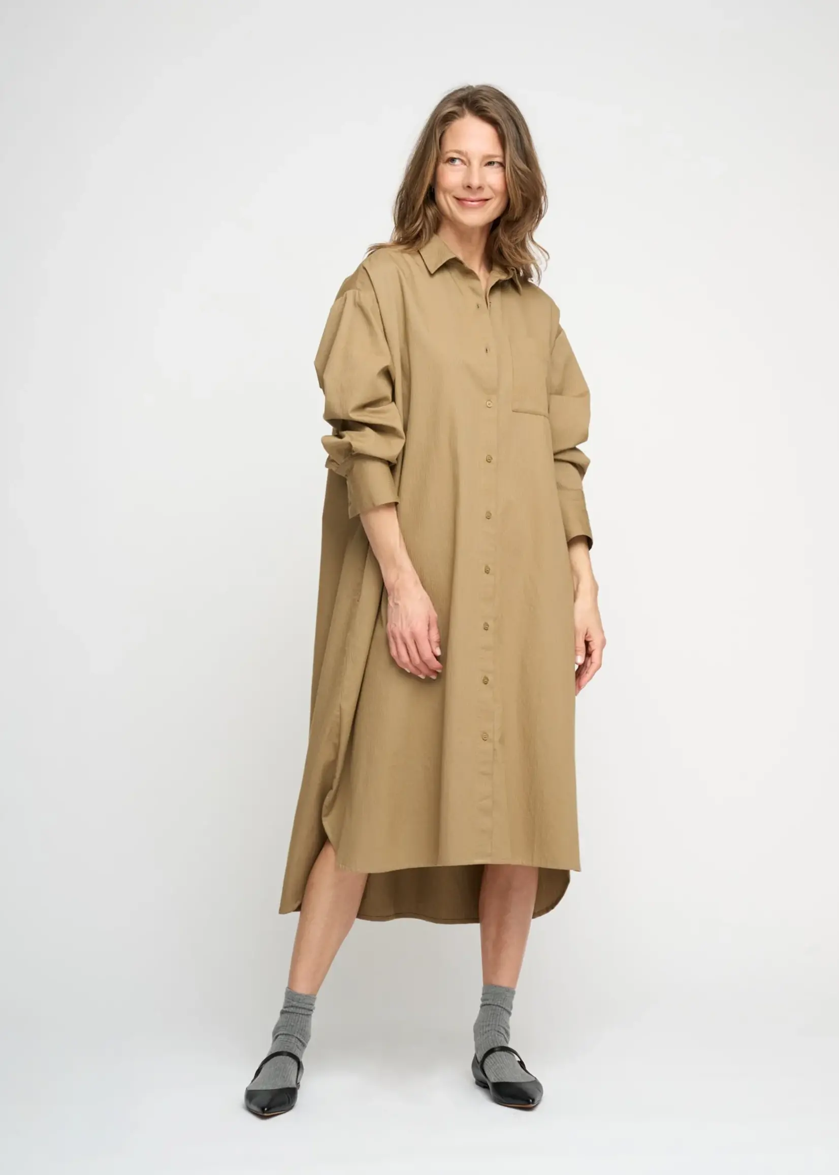 Moshi Moshi Mind Moshi Moshi Mind - Hemdjurk keperstof Khaki