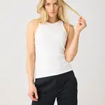 KnowledgeCotton Apparel KnowledgeCotton Apparel - Racer rib top - Star White
