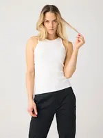 KnowledgeCotton Apparel KnowledgeCotton Apparel - Racer rib top - Star White