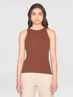 KnowledgeCotton Apparel KnowledgeCotton Apparel - Racer rib top - Tiramisu