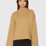 KnowledgeCotton Apparel KnowledgeCotton Apparel - Cotton high neck knit - Kelp Melange