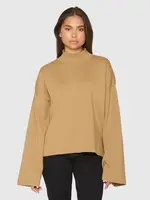 KnowledgeCotton Apparel KnowledgeCotton Apparel - Cotton high neck knit - Kelp Melange