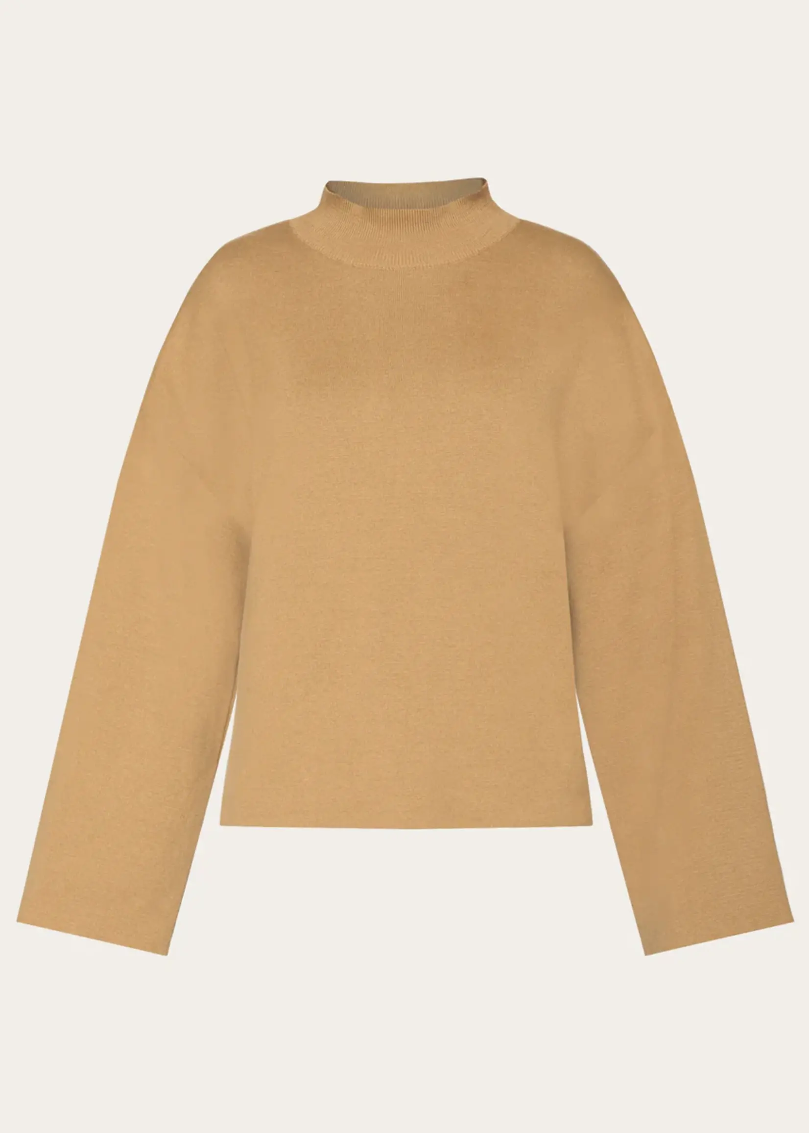 KnowledgeCotton Apparel KnowledgeCotton Apparel - Cotton high neck knit - Kelp Melange