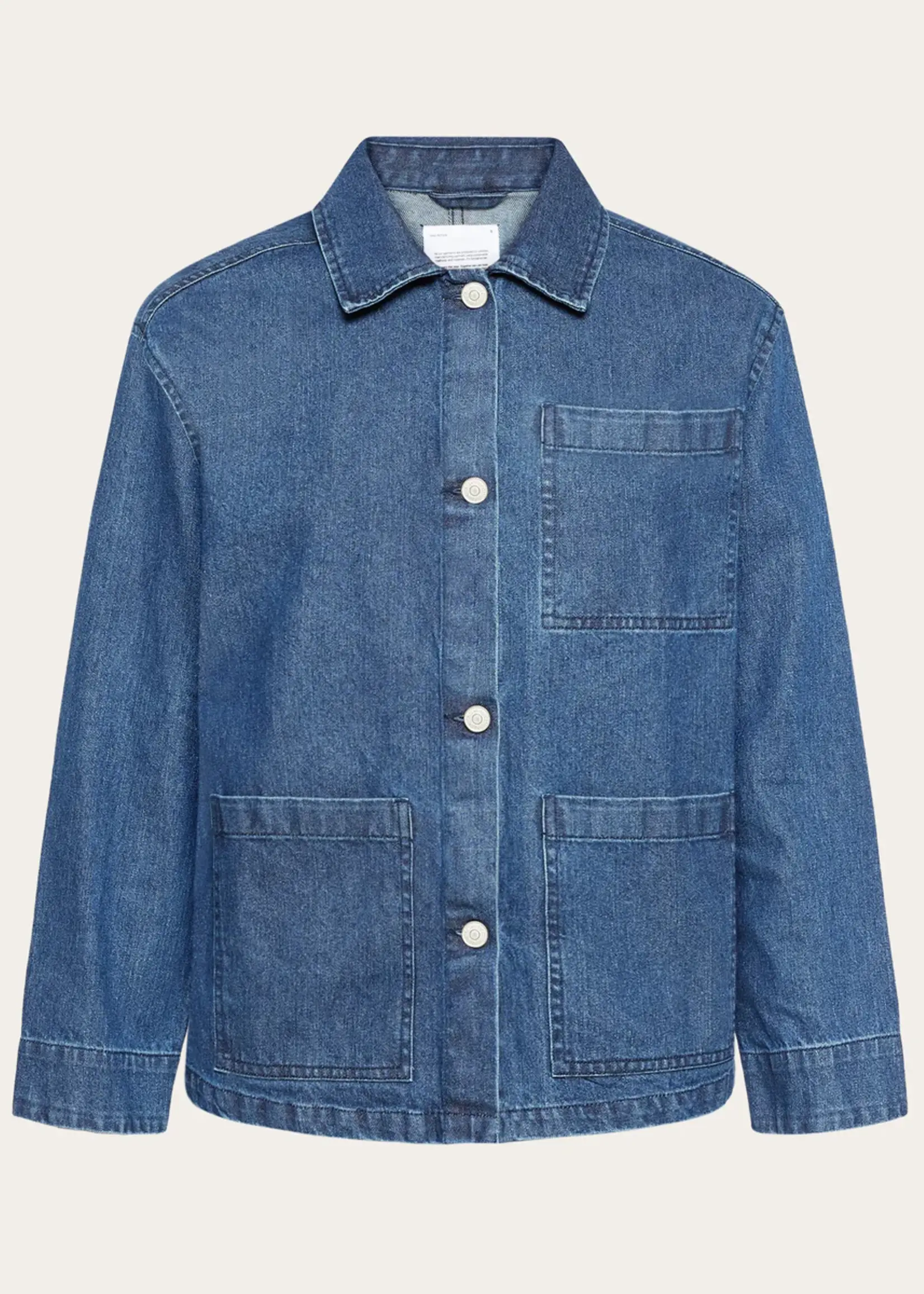 KnowledgeCotton Apparel KnowledgeCotton Apparel - Denim overshirt - Dark Blue