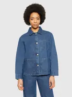 KnowledgeCotton Apparel KnowledgeCotton Apparel - Denim overshirt - Dark Blue
