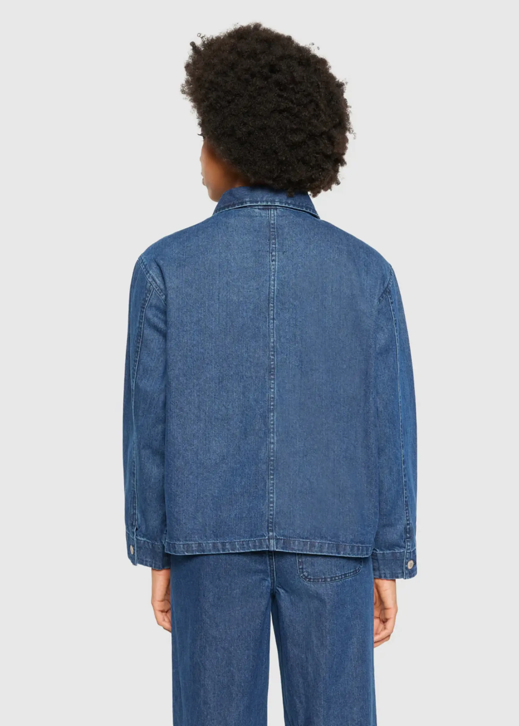 KnowledgeCotton Apparel KnowledgeCotton Apparel - Denim overshirt - Dark Blue