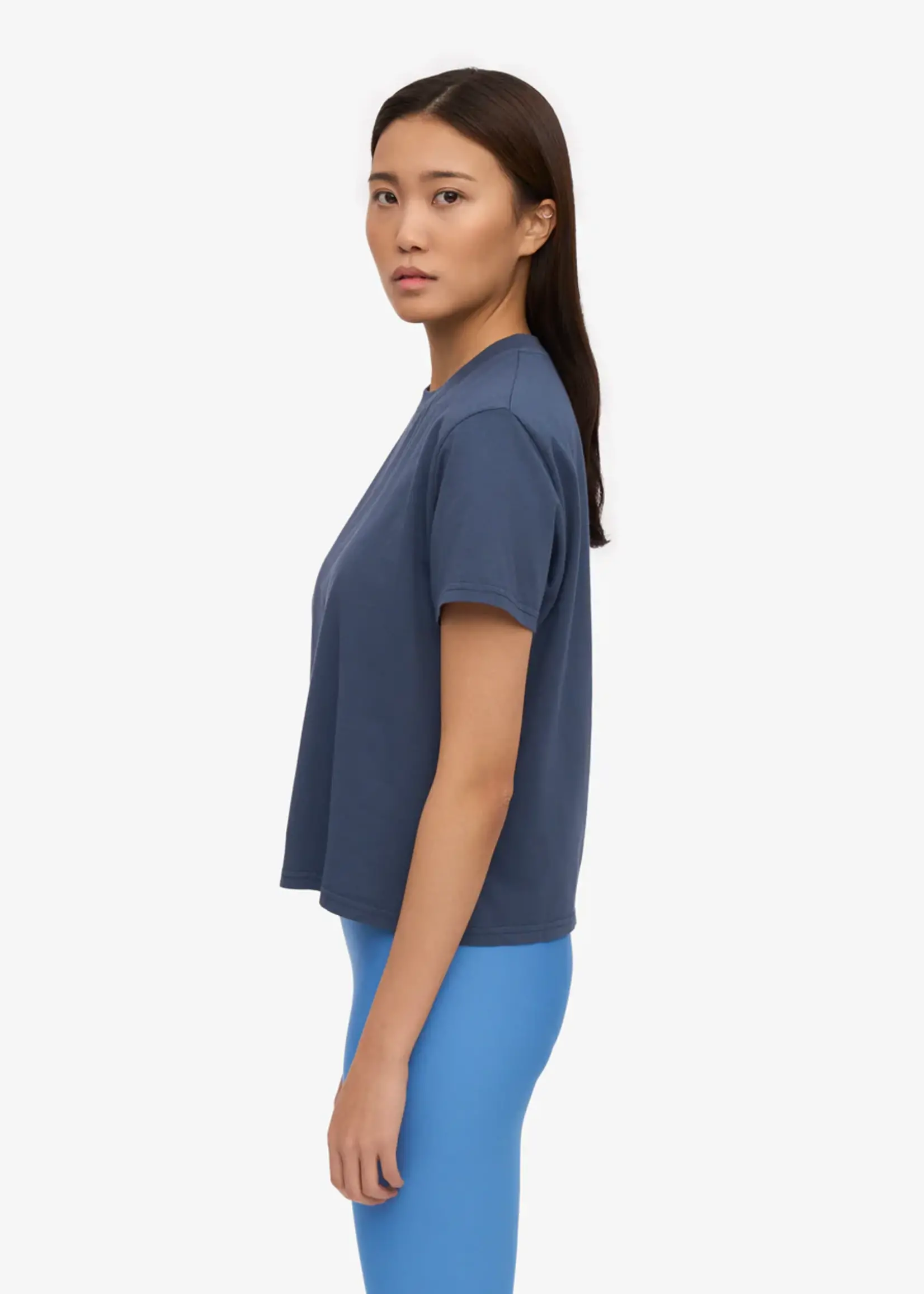 Colorful Standard Colorful Standard - Organic Boxy Crop Tee - Petrol Blue
