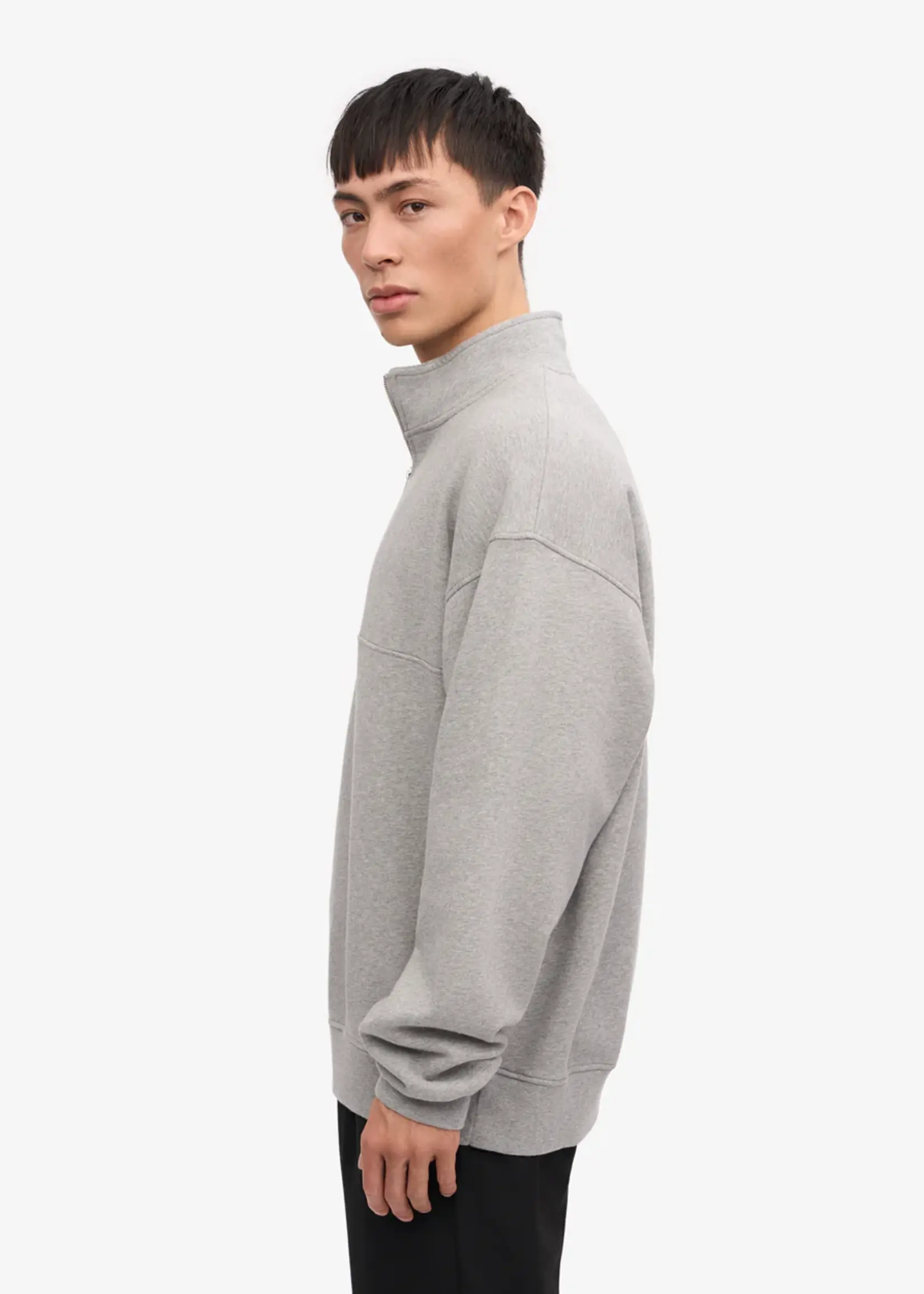 Colorful Standard Colorful Standard - Organic Quarter Zip - Heather Grey