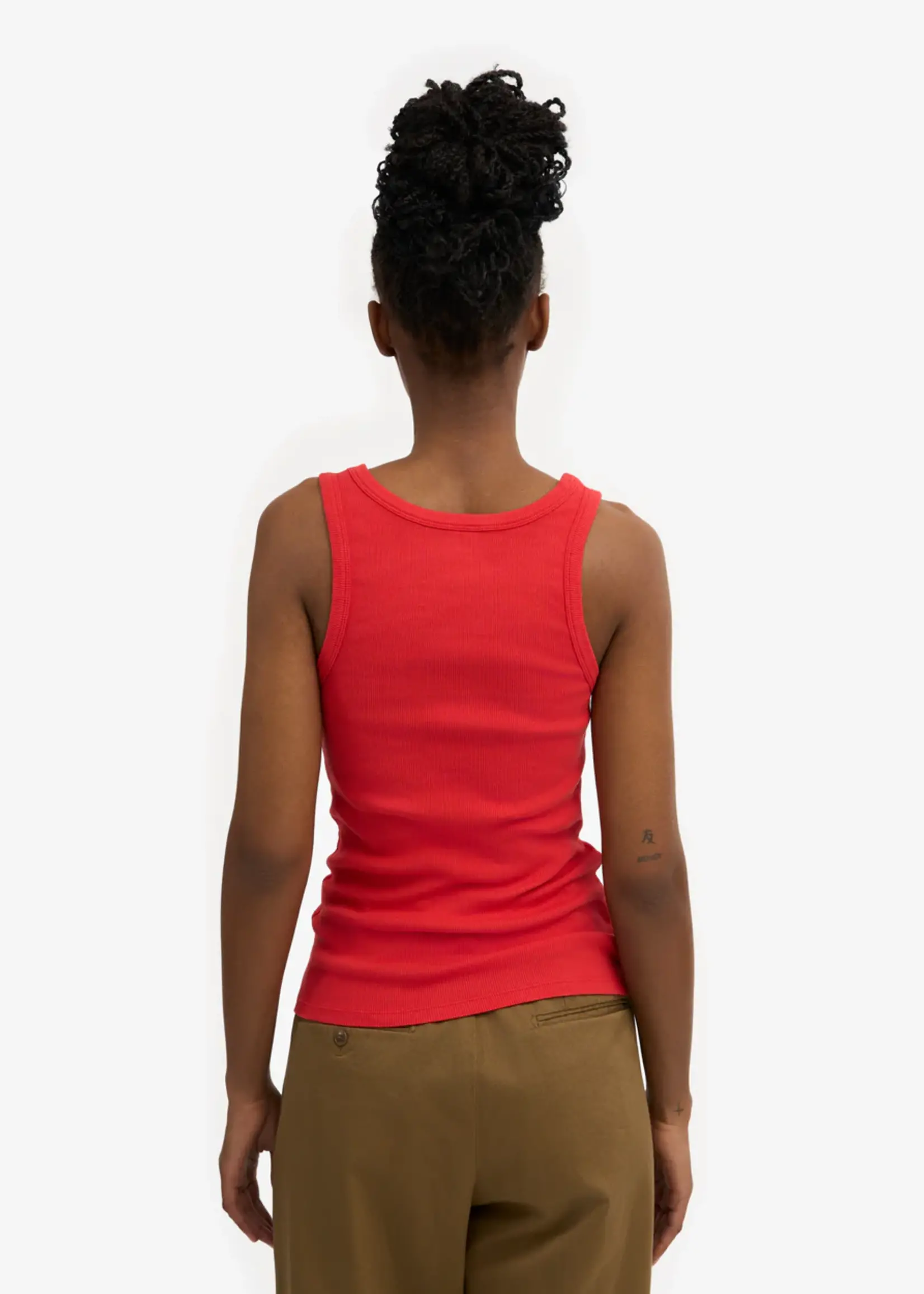Colorful Standard Colorful Standard - Women Organic Rib Tank Top - Red tangerine