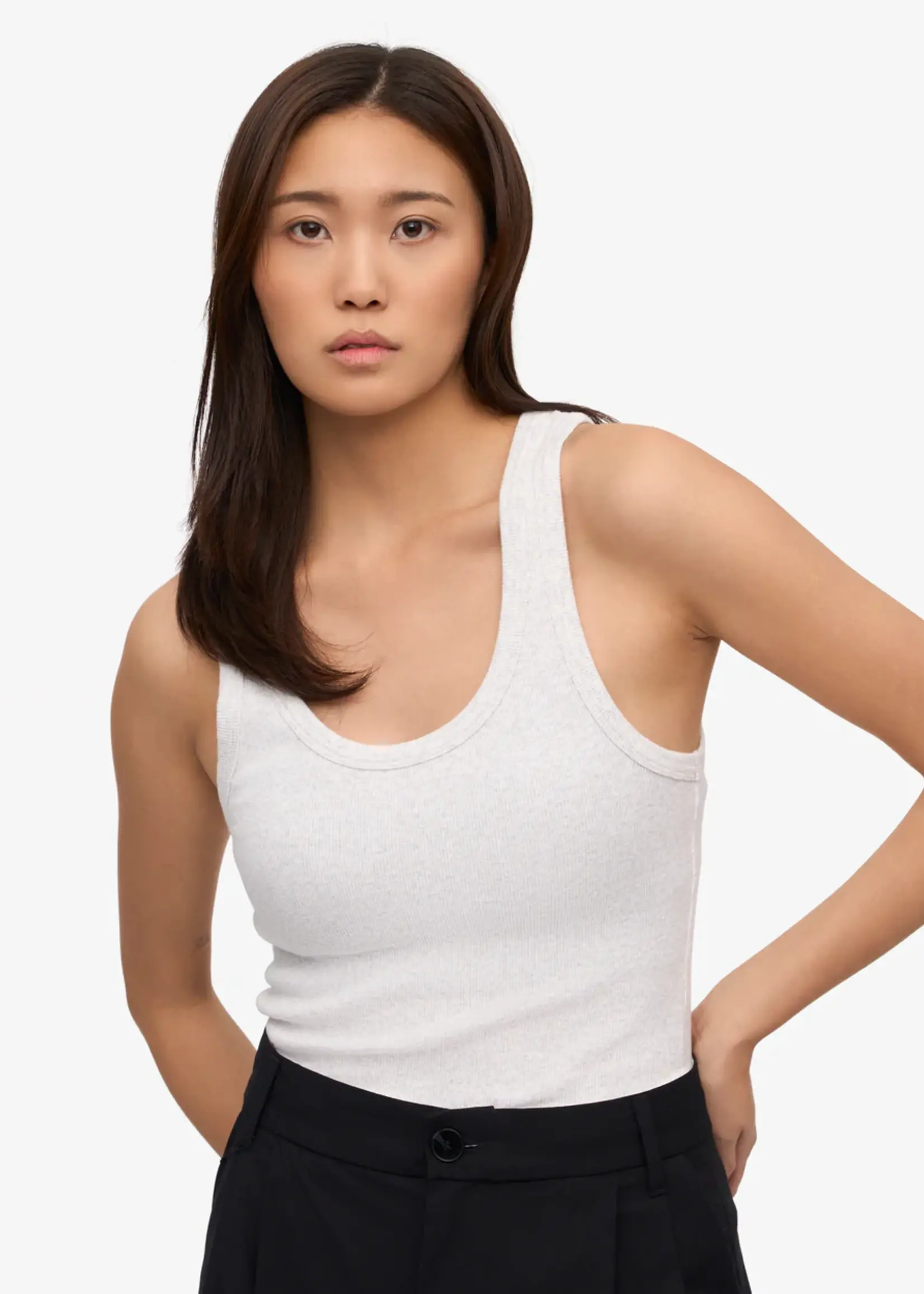 Colorful Standard Colorful Standard - Women Organic Rib Tank Top - Snow Melange