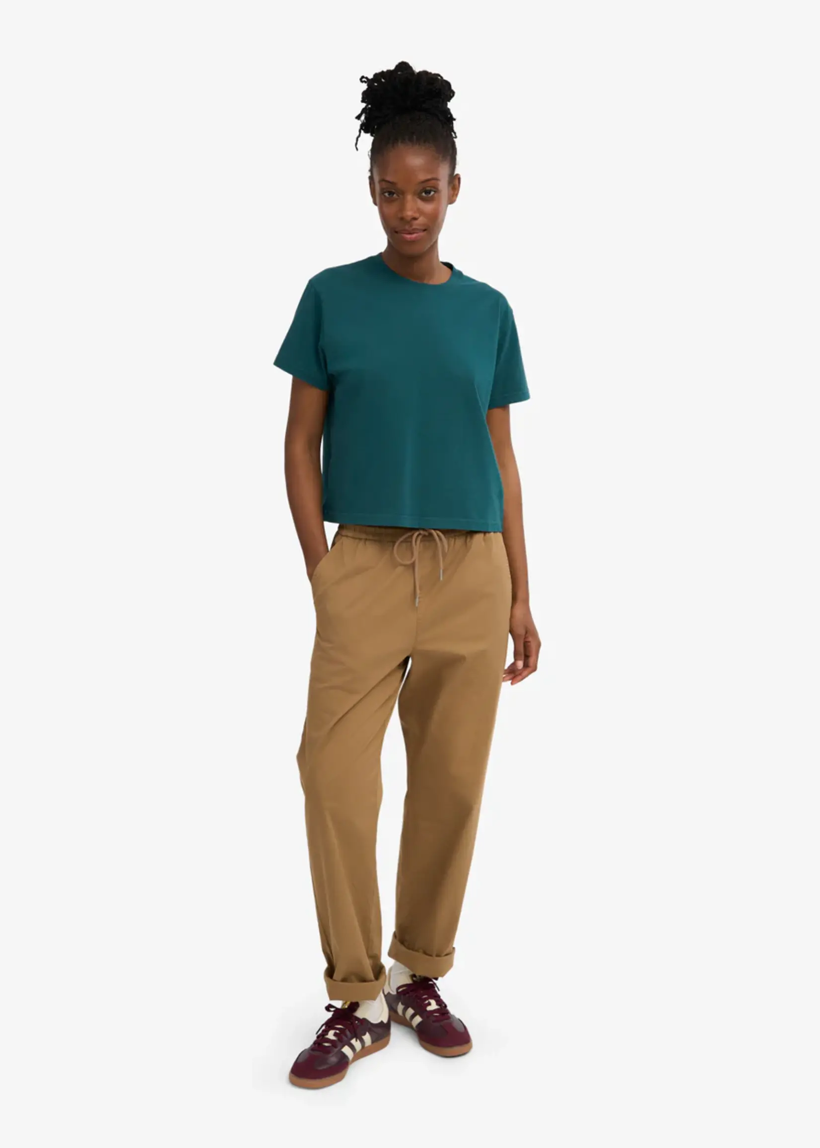 Colorful Standard Colorful Standard - Organic Boxy Crop Tee - Ocean Green